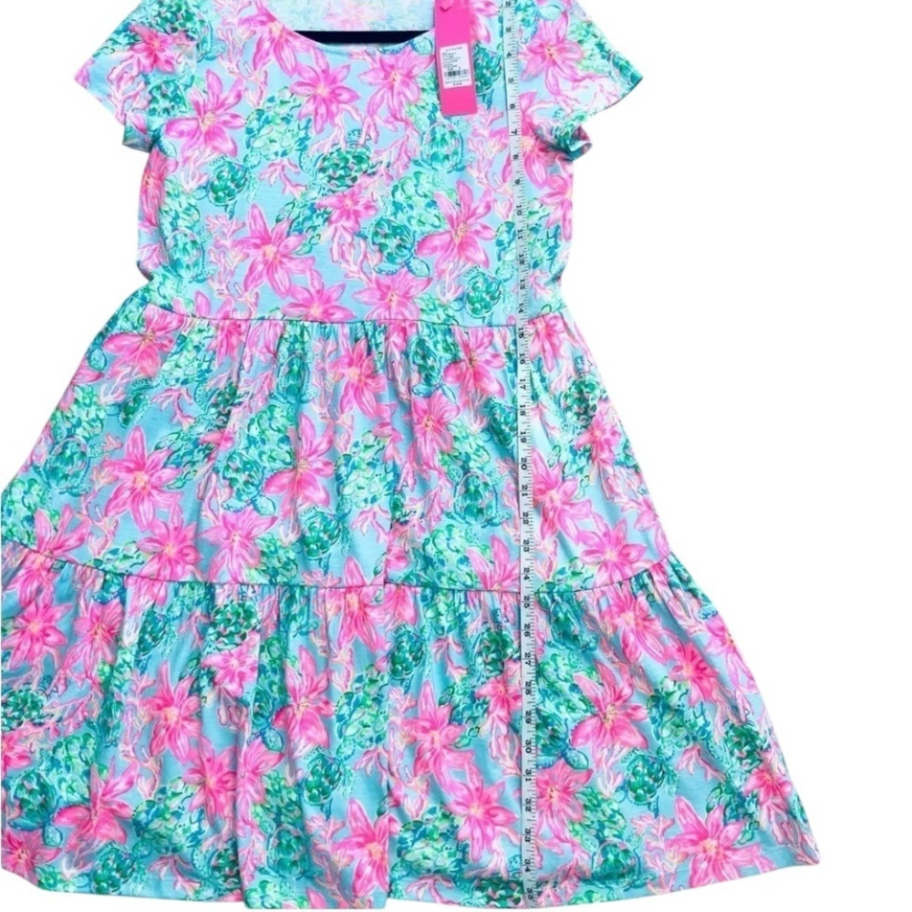 Lilly Pulitzer Geanna Short Sleeve Dress Surf Blue I’m So Shellegant Size S - Picture 6 of 6
